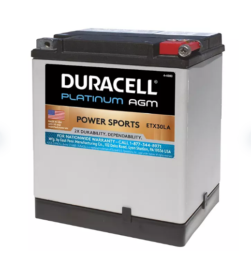 Duracell AGM Powersport Battery ETX30LA Openbax