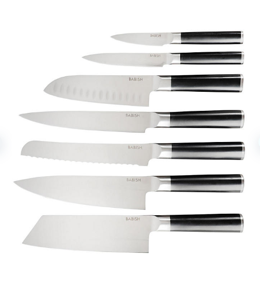 Babish High-Carbon 1.4116 German Steel 14 Piece Full Tang Forged Kitchen  Knife Set W/Sheaths