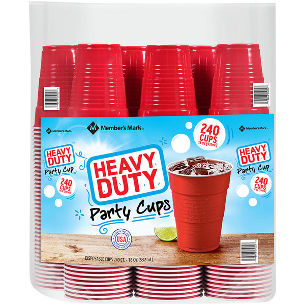New 180 Count Member's Mark Heavy Duty 18 ounce Party Cups