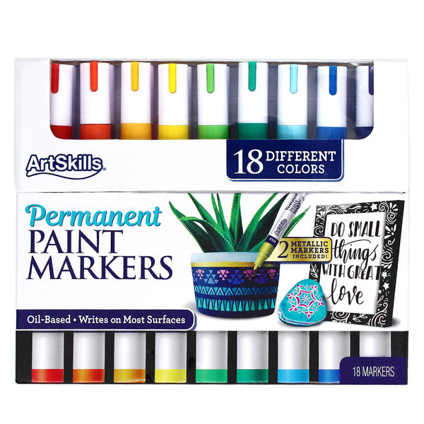 Artskills Permanent Paint Markers - Black/White 2 Pk