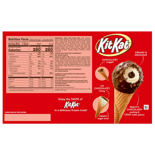 Kit Kat Drumstick Ice Cream Cones Variety Pack Frozen (16 ct.) Openbax