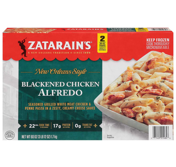 Zatarain's Frozen Meal - Blackened Chicken Alfredo, 10.5 oz Packaged Meals