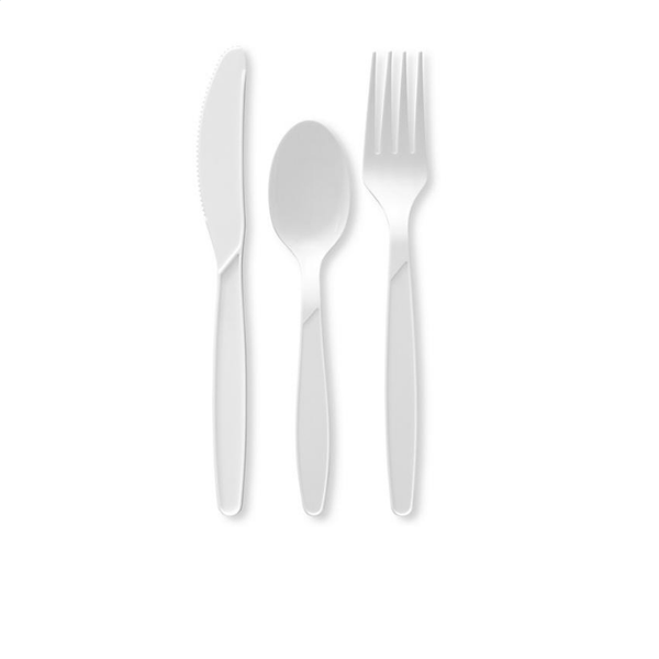 16ct Black Disposable Fork & Spoon Set