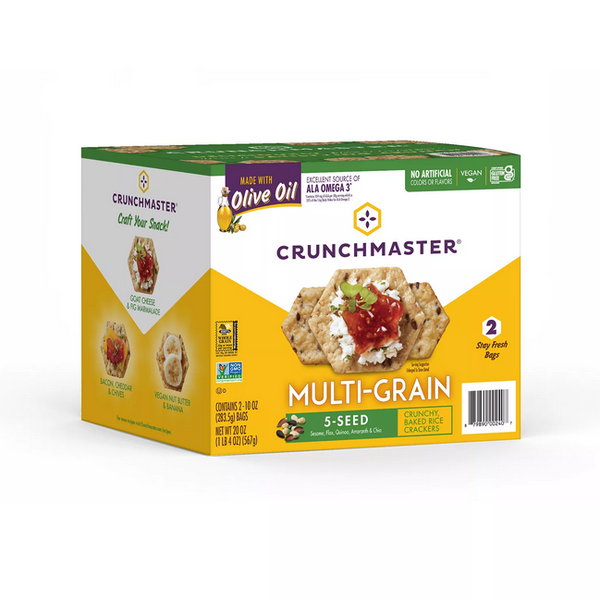 Crunchmaster 5 Seed MultiGrain Cracker with Olive Oil (10 oz. 2 pk