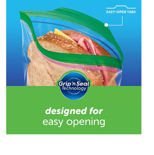 Ziploc Easy Open Bags Variety Pack with New Stay Open Design (347