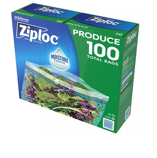 Ziploc Produce Bags w/ Seal Top (100 ct.) Openbax