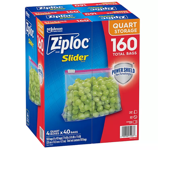 Ziploc Storage Slider Quart Bags (160 ct.) – Openbax