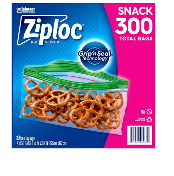 Ziploc 300-Pack Quart Plastic Reusable Food Bag in the Food