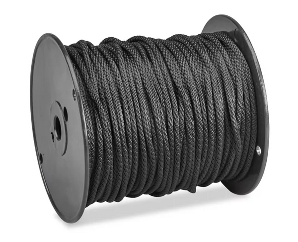 Solid Braided Nylon Rope 3⁄16 X 500 Black Openbax