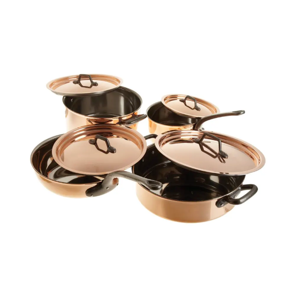 Matfer Bourgeat 915901 8 Piece Cookware Set, Stainless Steel/Copper w ...