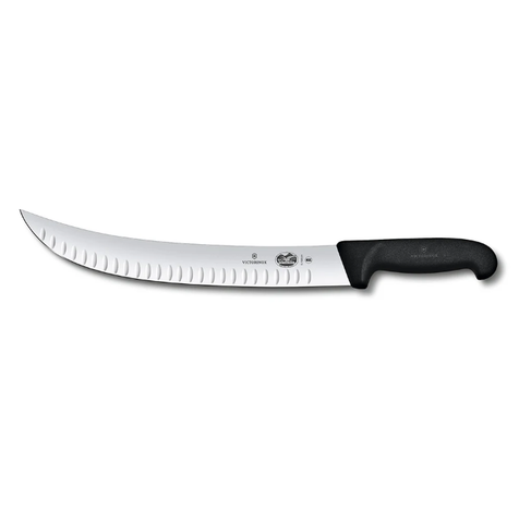 Victorinox - Swiss Army 5.7323.31 Granton Edge Cimeter Knife w/ 12" Blade, Black Fibrox® Pro Handle