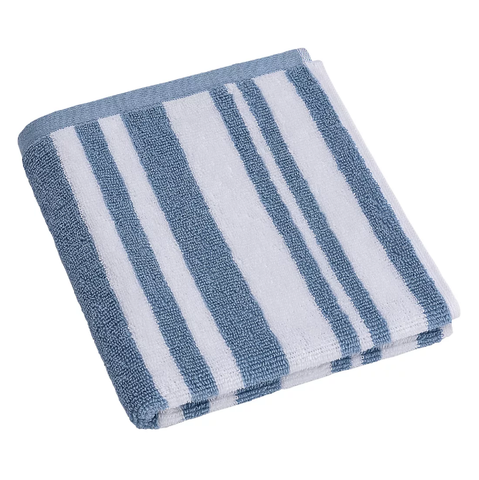 Berkley Jensen Cotton Hand Towel - Blue Spring Stripe