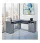 Techni Mobili Functional L-Shape Desk with Storage, Grey