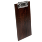 American Metalcraft CB8 Clipboard Menu Holder - 4" x 8", Wood, Espresso