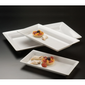 American Metalcraft MEL21 21" x 13" Rectangular Endurance Platter - Melamine, White