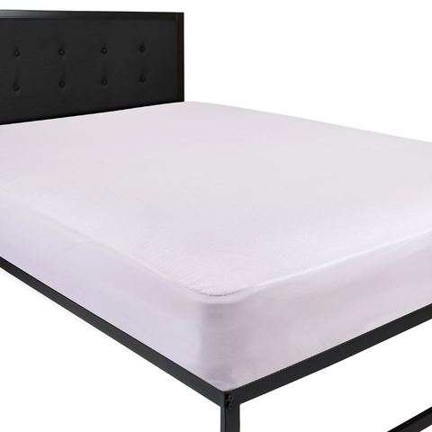 Flash Furniture RF-MP101-F-GG Full Size Fitted Mattress Protector - Polyester w/ Cotton Top, White