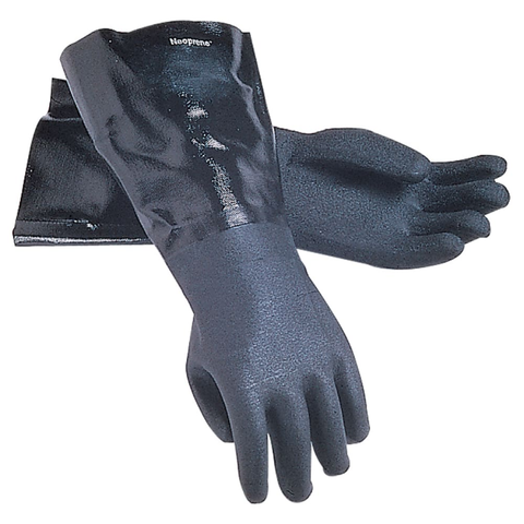 San Jamar 1214 Lined Neoprene Dishwashing Glove, 14", Rough Grip, One Size