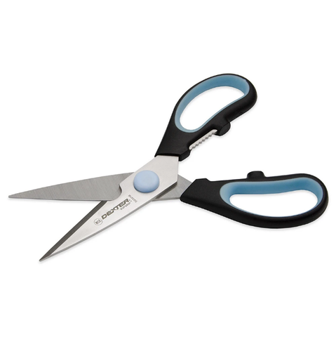 Dexter Russell SGS01B-CP Poultry Shears w/ Soft White Rubber Handle, Carbon Steel