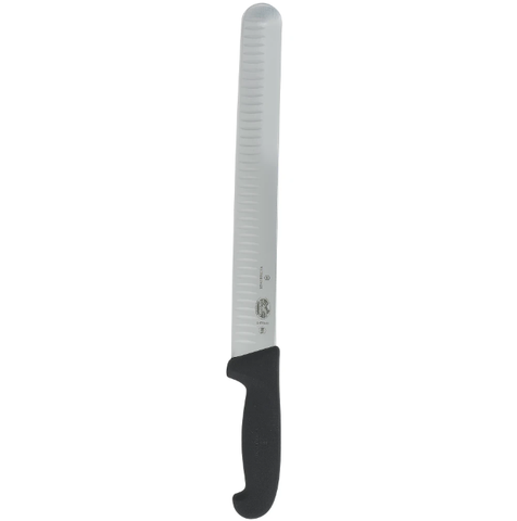 Victorinox - Swiss Army 5.4723.30-X5 Granton Edge Slicer Knife w/ 12" Blade, Black Fibrox® Nylon Handle