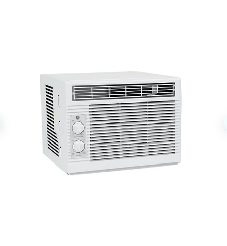 GE 5,000 BTU Mechanical Window Air Conditioner for Small Rooms, White