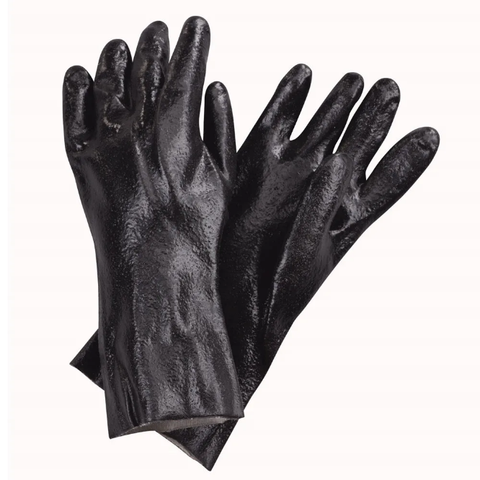 San Jamar 887 Dishwashing Gloves, PVC,18", One Size, Rough Grip (1 Dozen)