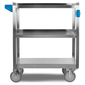 Carlisle UC3031827 3 Level Stainless Utility Cart w/ 300 lb Capacity, Raised Ledges