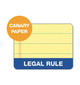 TOPS - Docket Writing Tablet, 8 1/2 x 11 3/4, Legal Rule, Canary, 50 Sheets - 6-Pack