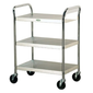 Lakeside 499 3 Level Chrome Plated Utility Cart w/ 500 lb Capacity, Flat Ledges