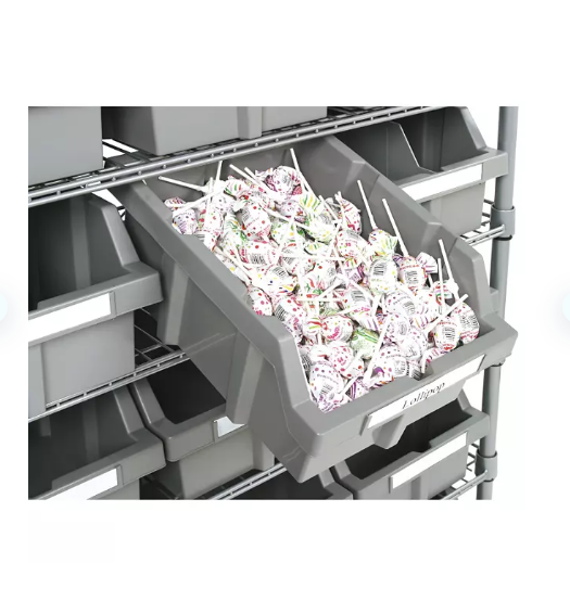 Member's Mark Steel Commercial Bin Rack With Wheels, 22 Bins, 36 W x 14 D  x 56 H