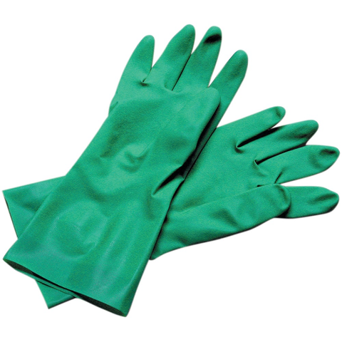 San Jamar 13NU-L Lined Nitrile Dishwashing Glove, Large, Embossed Grip, Green (1 Dozen)