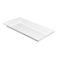 American Metalcraft MEL19 14 1/4" x 7 1/2" Rectangular Endurance Platter - Melamine, White