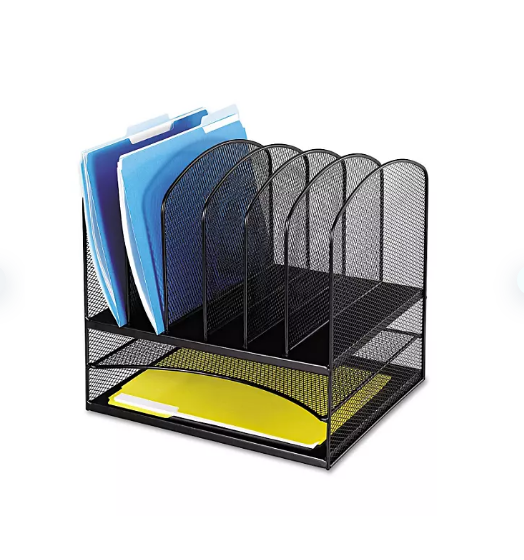 Safco Mesh Two & Six Combination Rack, Black – Openbax