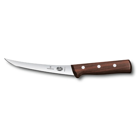Victorinox - Swiss Army 5.6606.15 Curved Boning Knife w/ 6" Semi-Stiff Blade, High Carbon Steel, Rosewood Handle