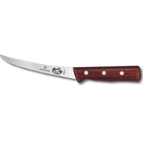 Victorinox - Swiss Army 5.6606.15 Curved Boning Knife w/ 6" Semi-Stiff Blade, High Carbon Steel, Rosewood Handle