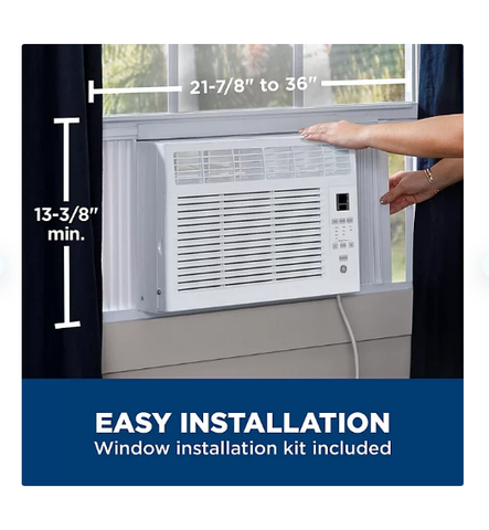 6,000 BTU Window Air Conditioner for Small Rooms with Remote