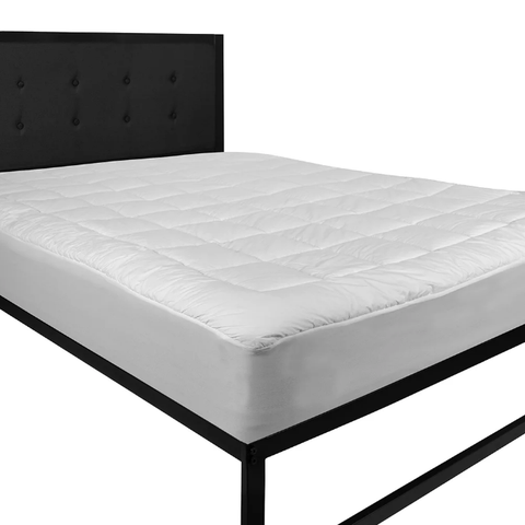 Flash Furniture RF-REM-09-Q-GG Queen Size Mattress Pad - Polyester w/ Quilted Cotton Top, White