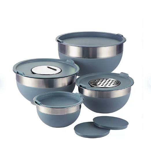 Tramontina 14 PC Stainless Steel Mixing Bowls with Lids