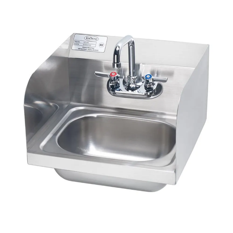 Krowne HS-26L Wall Mount Commercial Hand Sink w/ 14"L x 10"W x 6"D Bowl, Gooseneck Faucet