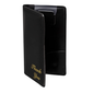 Risch 5000PBLACKTHANKYOU Double-Panel Guest Check Holder - 5" x 9", Padded Vinyl, Black Pack of 12