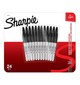 Sharpie Permanent Fine Tip Markers, Black, 24 Count