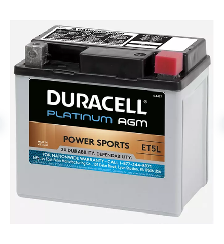Duracell AGM Powersport Battery - ET5L