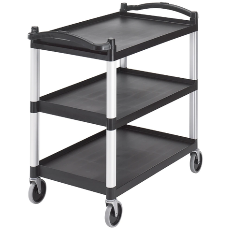 Cambro BC340KD110 3 Level Polymer Utility Cart w/ 400 lb Capacity, Raised Ledges