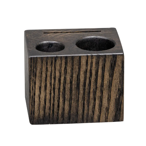 Risch WOODBLOCK-CHECK WALNUT Rectangular Wood Block Check Presenter - 3 1/2" x 2 1/2" x 2 3/4", Wood Pack of 12