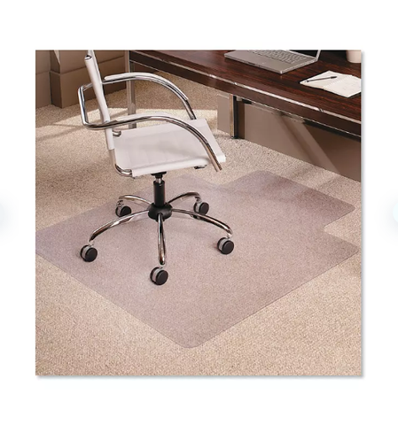 ES Robbins® Multi-Task Series AnchorBar Chair Mat for Carpet up to 0.38", 45 x 53, Clear