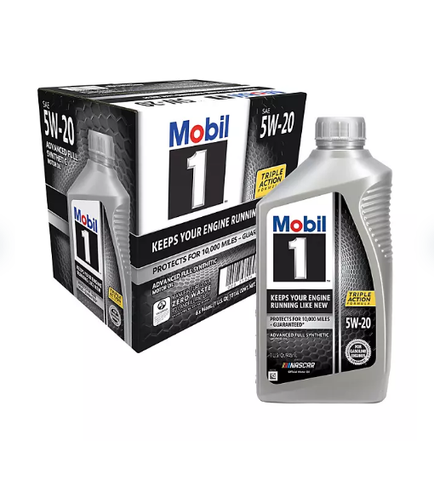 Mobil 1 5W-20 Motor Oil (6 pack, 1-quart bottles)