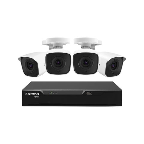 Defender Vision 4-Channel 4-Camera 4K Wired Security System with 1TB HDD DVR