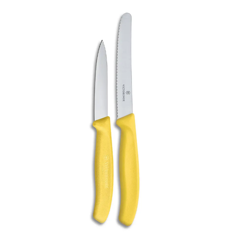 Victorinox - Swiss Army 6.7836.L118-X2 Utility & Paring Knife Set - Stainless Steel, Yellow Handles
