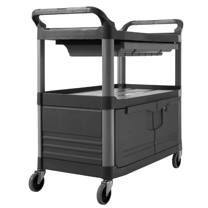 Rubbermaid Heavy-Duty Utility Cart with Aluminum Uprights Utility