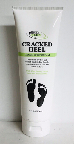 Miracle Plus ~ Cracked Heel Rough Spot Cream 8 fl oz with Shea Butter & Avocado