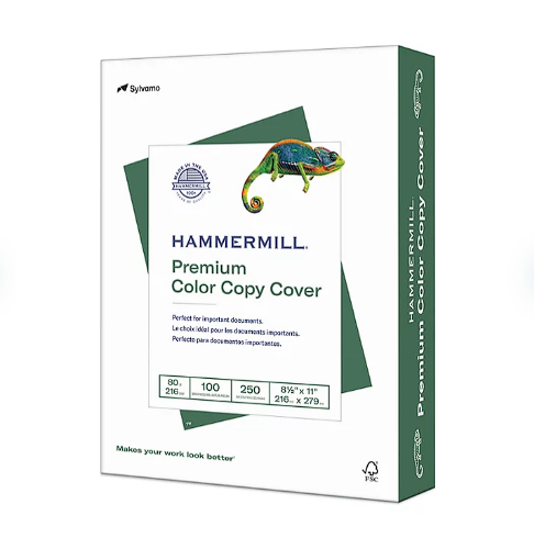 Hammermill - Color Copy Digital Cover Stock, 8-1/2 x 11, White - 250 Sheets